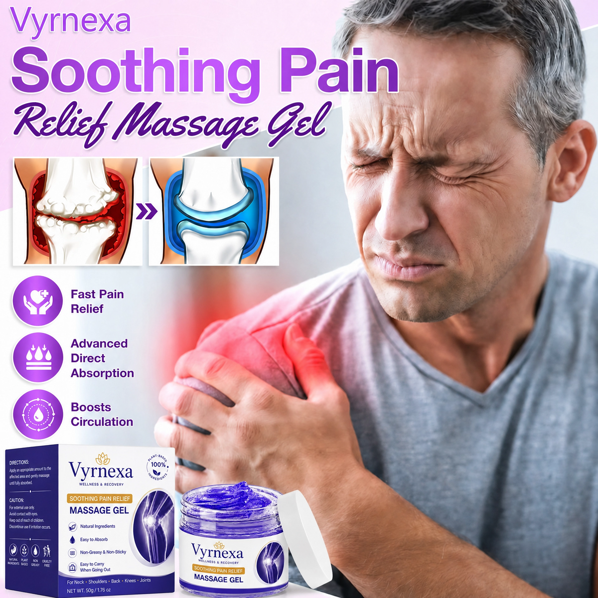 Premium Turmeric & Emu Oil Gel | Relief for Stiff, Sore Arthritic Joints