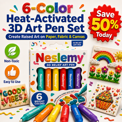 Neslemy® 3D Puff Art Pens – Draw, Heat & Watch It Rise