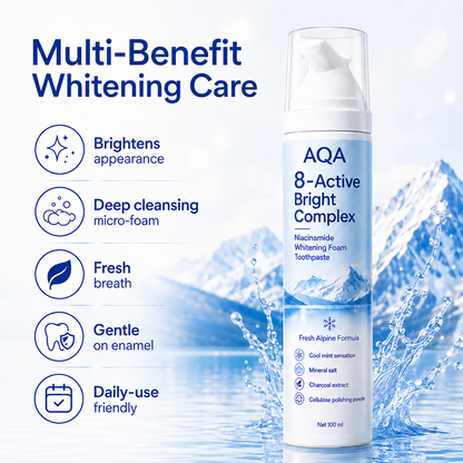 [Professional Grade] AQA Niacinamide Foaming Toothpaste 8X-gm