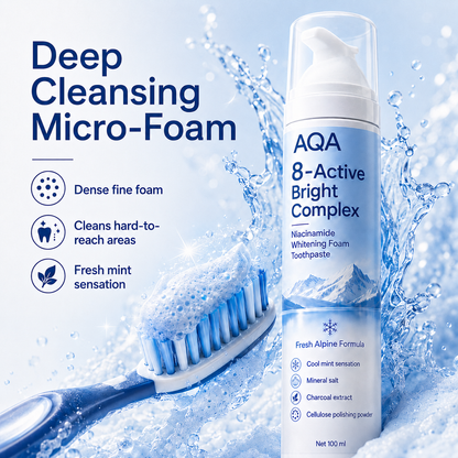 [Professional Grade] AQA Niacinamide Foaming Toothpaste 8X-gm