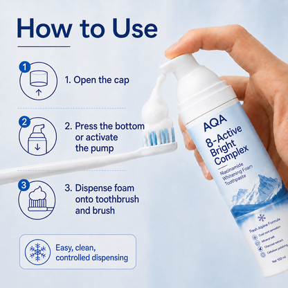 [Professional Grade] AQA Niacinamide Foaming Toothpaste 8X-gm