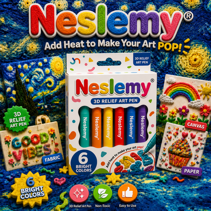 Neslemy® 3D Puff Art Pens – Draw, Heat & Watch It Rise