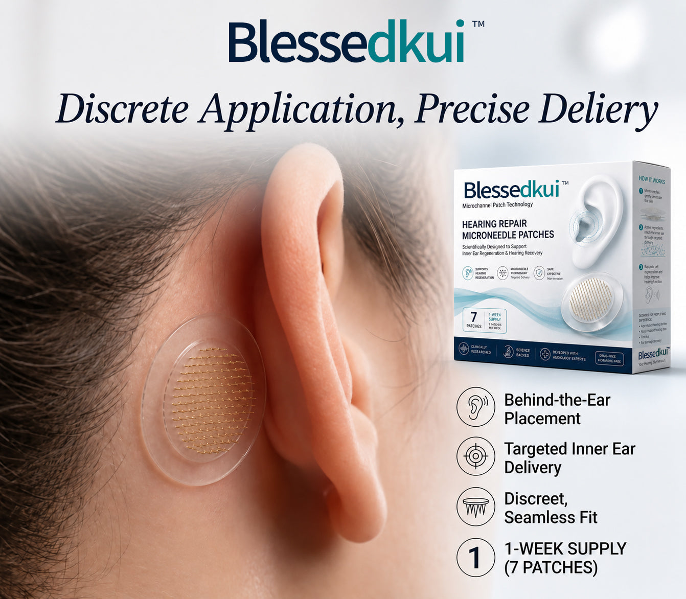 HEARING SUPPORT MICRONEEDLE PATCHES-gm