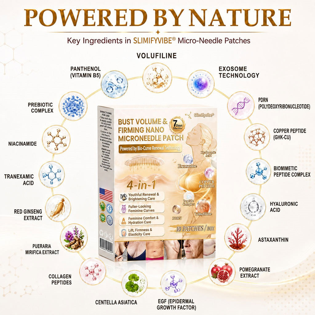 Slimifyvibe®🏆 Bust Volume, Lift & Firming Nano Microneedle Patch Volufiline + Exosome + Copper Peptide Formula Powered by Cellular Renewal Technology