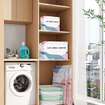No‑Pump Vacuum Storage Bags – Press & seal, no pump needed. Saves 80% space, keeps clothes dry & dust‑free. Perfect for bulky bedding & off‑season gear. 🛏️🗄️