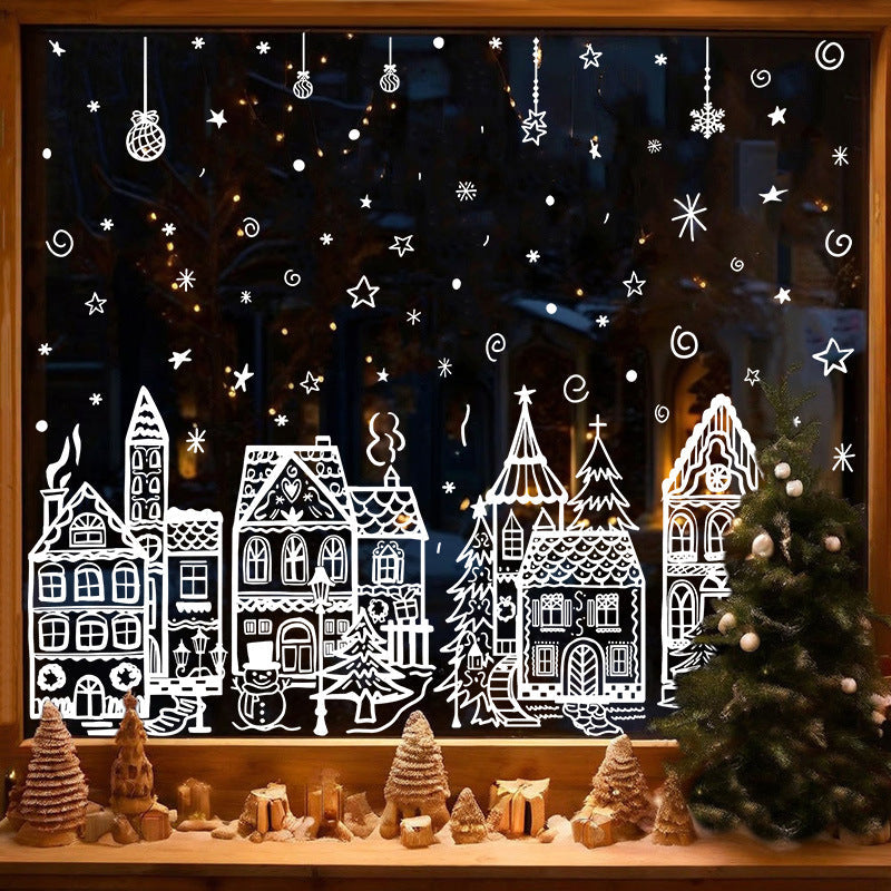 ⏳Christmas Village Window Sticker Set🎁🎄
