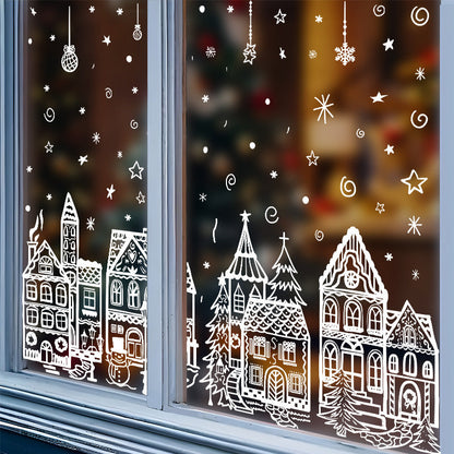⏳Christmas Village Window Sticker Set🎁🎄